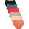 thumbnail image 1 of MOPAS Women's Soft No Show Brief Panty Pack of 6 - Various Styles, 1 of 2