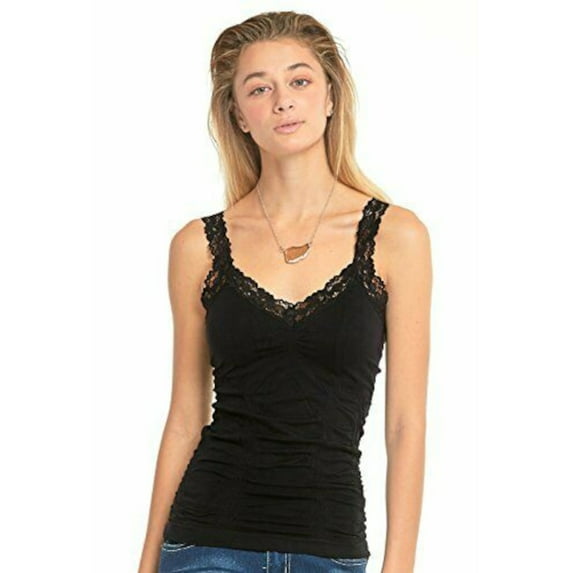 MOPAS Womens Black Sleeveless V Neck Top FREE SIZE
