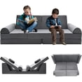 thumbnail image 1 of MOPHOTO Kids Couch Play Set, 11PCS Modular Kids Sofa Couch Fold Out Couch Playhouse Play Set for Toddlers, Creative Couch Kids Foam Play Couch Indoor, 1 of 8