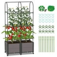 thumbnail image 1 of MOPHOTO 16"X32"x73" Raised Garden Bed Planter Box with Trellis for Climbing Vegetables Plants, Tomatoes Planters Outdoor Tomato Cage with Wheels, Indoor Outdoor Use, 1 of 10