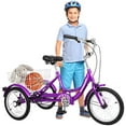 thumbnail image 1 of MOPHOTO 16 inch Trikes for Beginner Riders, Small Tricycle Single Speed 3 Wheel Bikes, Low Step Through Three-Wheeled Bicycles with Rear Basket, 1 of 9