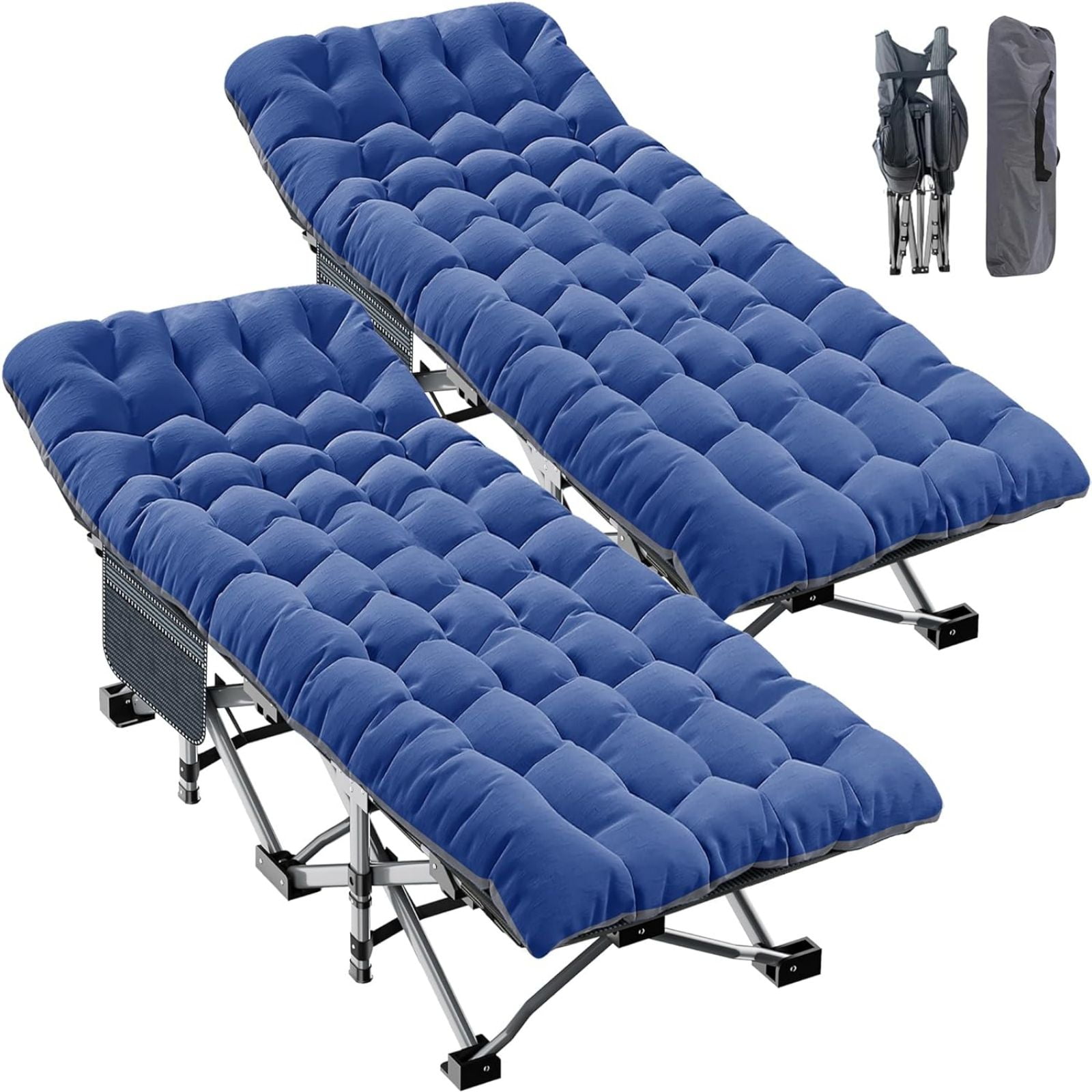 MOPHOTO 2 Pack Outdoor Portable Camping Cots For Adults 880lbs mophoto-2-pack-outdoor-portable-camping-cots-for-adults-880lbs