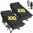 thumbnail image 1 of MOPHOTO 2 Pack Oversized 78"*32" Portable Folding Bed for Adults, Heavy Duty Outdoor Camping Cot with Mattress, Rollaway Guest Bed Sleeping Cot with Carry Bag, 1 of 9