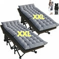 thumbnail image 1 of MOPHOTO 2 Pack Oversized 78"*32" Portable Folding Bed for Adults, Heavy Duty Outdoor Camping Cot with Mattress, Rollaway Guest Bed Sleeping Cot with Carry Bag, 1 of 9