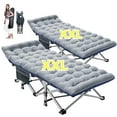 thumbnail image 1 of MOPHOTO 2 Pack Oversized 78"*32" Portable Folding Bed for Adults, Heavy Duty Outdoor Camping Cot with Mattress, Rollaway Guest Bed Sleeping Cot with Carry Bag, 1 of 8