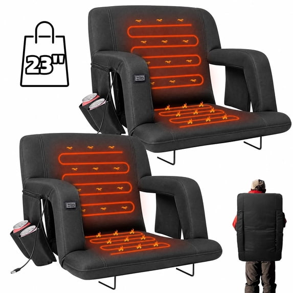 MOPHOTO 23'' Stadium Seats for Bleachers, Bleacher Seat with Back Support, Folding Stadium Seat Bleacher Chair,Portable Stadium Chairs for Outdoor Sport Events