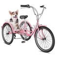 thumbnail image 1 of Adults Tricycles, 24/26" Trike Bike with Parking Brake Handle, 7 Speed Rear Derailleur, Double-Wall Wheel Rims, for Women Men Exercise Outdoor, 1 of 10