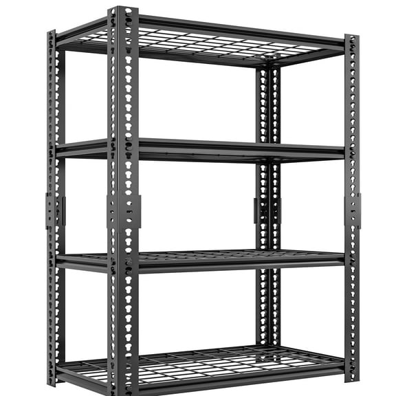 MOPHOTO 32" L x 16" W x 63" H Adjustable 4 Tier Garage Shelving Heavy Duty Support 1600lbs, Metal Shelves for Storage, Industrial Utility Racks, Garage Storage Shelves Heavy Duty Shelving, 1 Pack