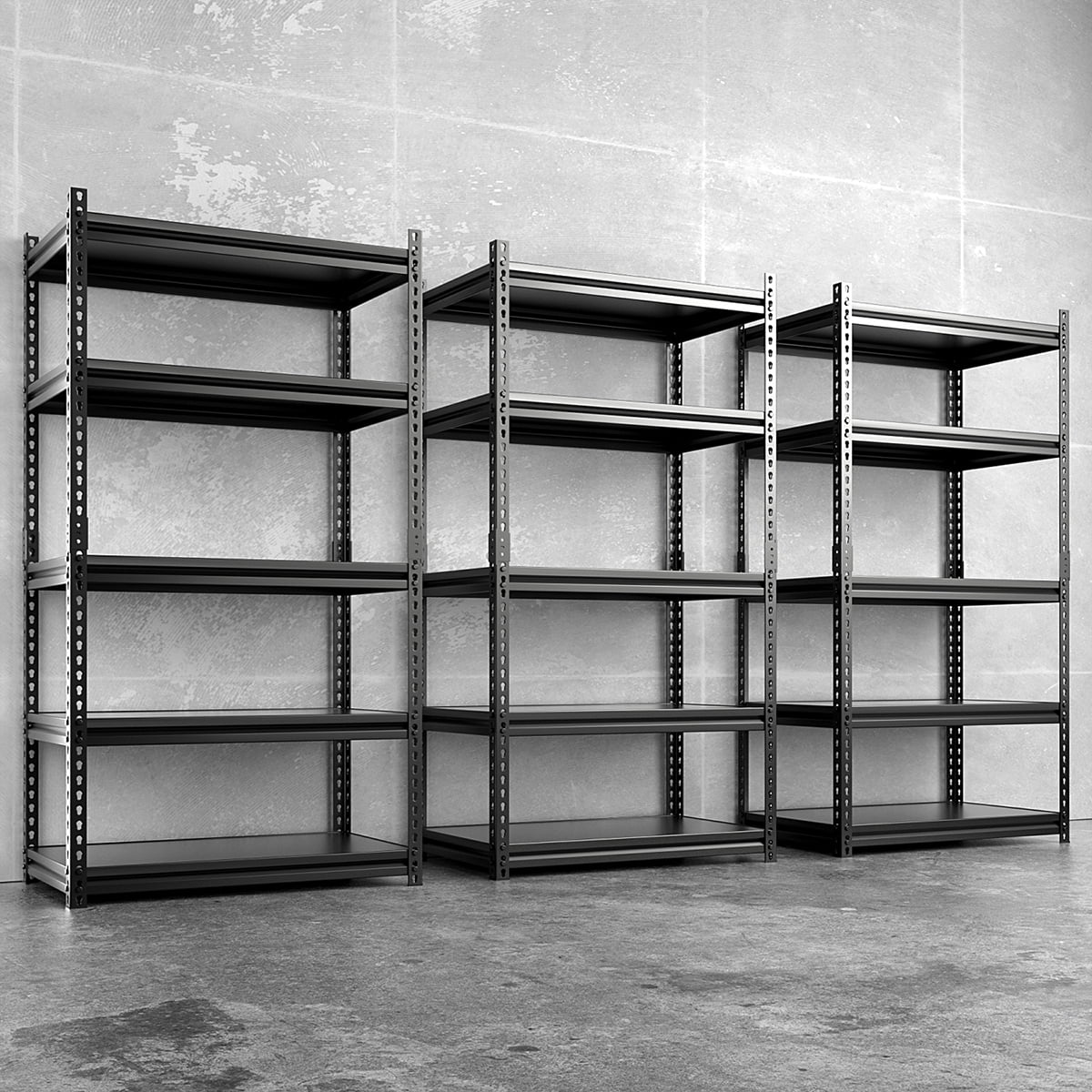 MOPHOTO 36L x 16W x 72H Adjustable Garage Shelving Heavy Duty, Metal