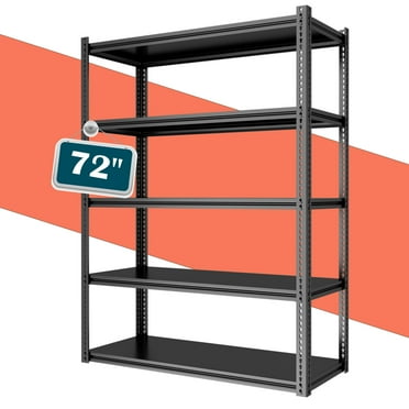 MOPHOTO 5-Tier 36" W x 16" D x 72" H Storage Shelf 1100 LBS Capacity, Adjustable Heavy Duty Storage Rack, Metal Garage Shelving for Warehouse Basement, 1 Pack