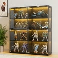 thumbnail image 1 of MOPHOTO Display Cabinet w/Glass Doors, 4-Tier Curio Cabinet with LED Lights for Collectibles, Figure, Trophy, Glass Display Case for Bedroom Living Room Office Game Room,2 Pack, 1 of 9