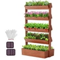 thumbnail image 1 of MOPHOTO 5-Tier Wooden Raised Garden Bed,Outdoor Planter Box Herbs Vegetable Flowers Growing Box,Wood Planting Container,Vertical Freestanding Wood Plant Stand Flower Rack Indoor Patio Balcony, 1 of 9