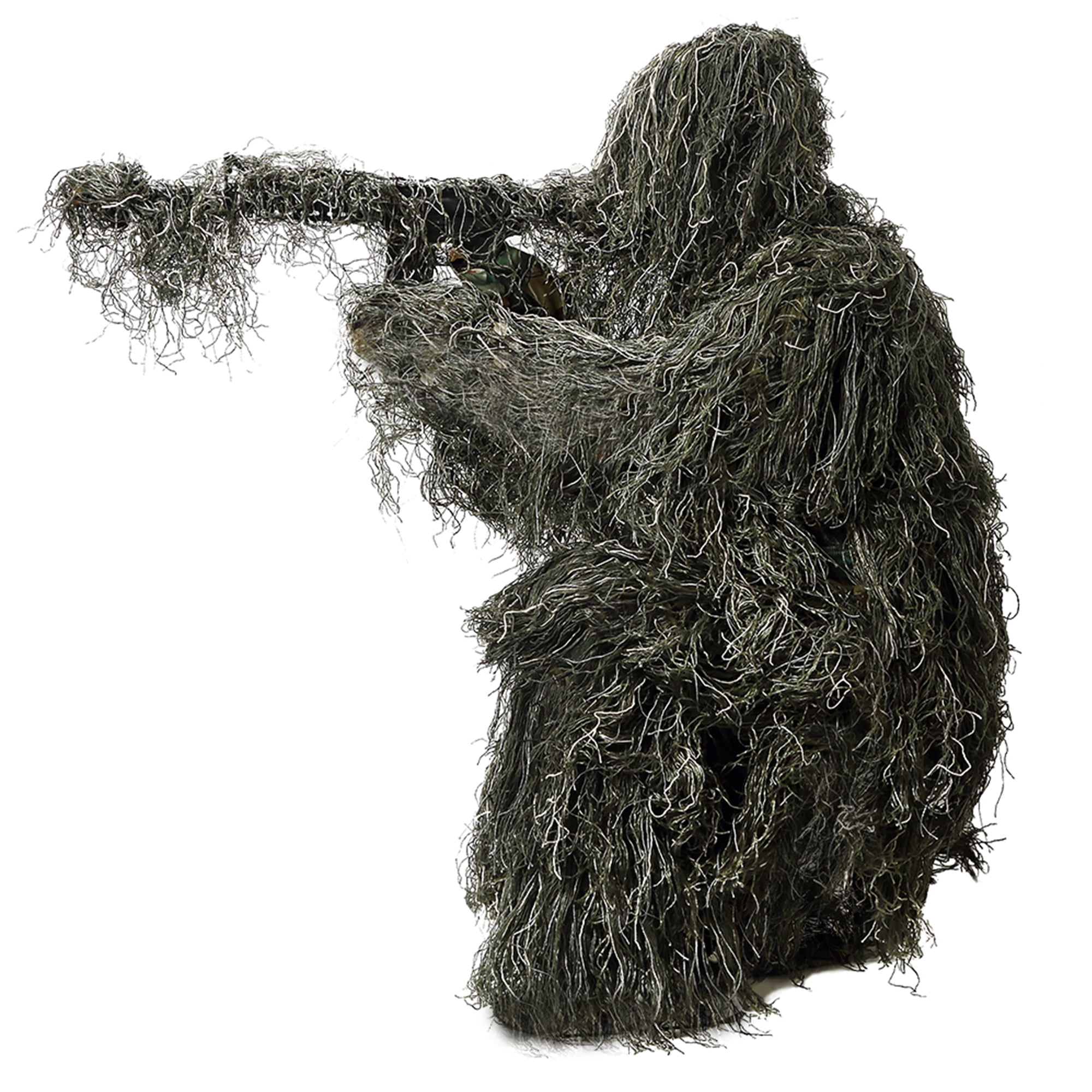 MOPHOTO 5 in 1 Ghillie Suit 3D Camouflage Hunting Suits - Jacket, Pants, Hood, Carry Bag for Adults & Youth, M/L/XL/XXL