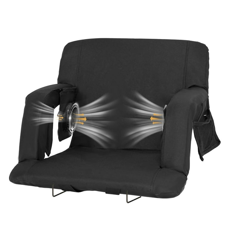 MOPHOTO Oversized Stadium Seats w/Fans,Foldable Stadium Seats with