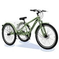 thumbnail image 1 of MOPHOTO 7 Speed 24''/26''/27.5" Adult Tricycle for Seniors with Big Basket, Exercise Men's Women's Bicycle, 3 Wheel Cruiser Bike Adjustable Seat Post, Disc Brakes Safe and Durable Adult Trikes, 1 of 11