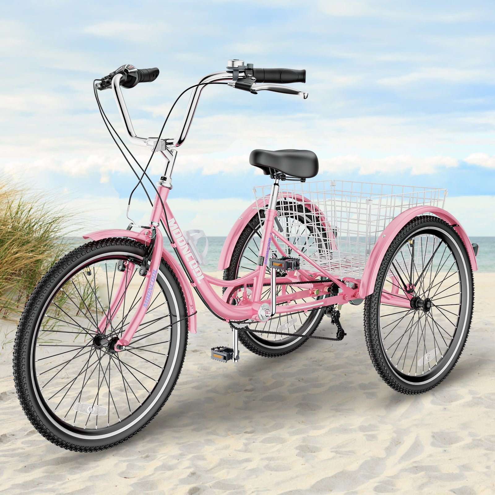 MOPHOTO 7 Speed Adult Tricycle 20 inch, Trikes for Adults, Adult