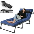 thumbnail image 1 of MOPHOTO Folding Chaise Lounge Chair,Portable Folding Camping Cot with Mattress,75"x26.8" Wide Multi-Position,Oversized Folding Bed Sleep Cot for Outdoor,Home,Office, 1 of 9