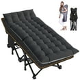 thumbnail image 1 of MOPHOTO 75" Adult Camping Cot Folding Cot, Portable Heavy Duty Sleeping Bed with Pad, Outdoor Patio Folding Lounge Chair, 1 of 8