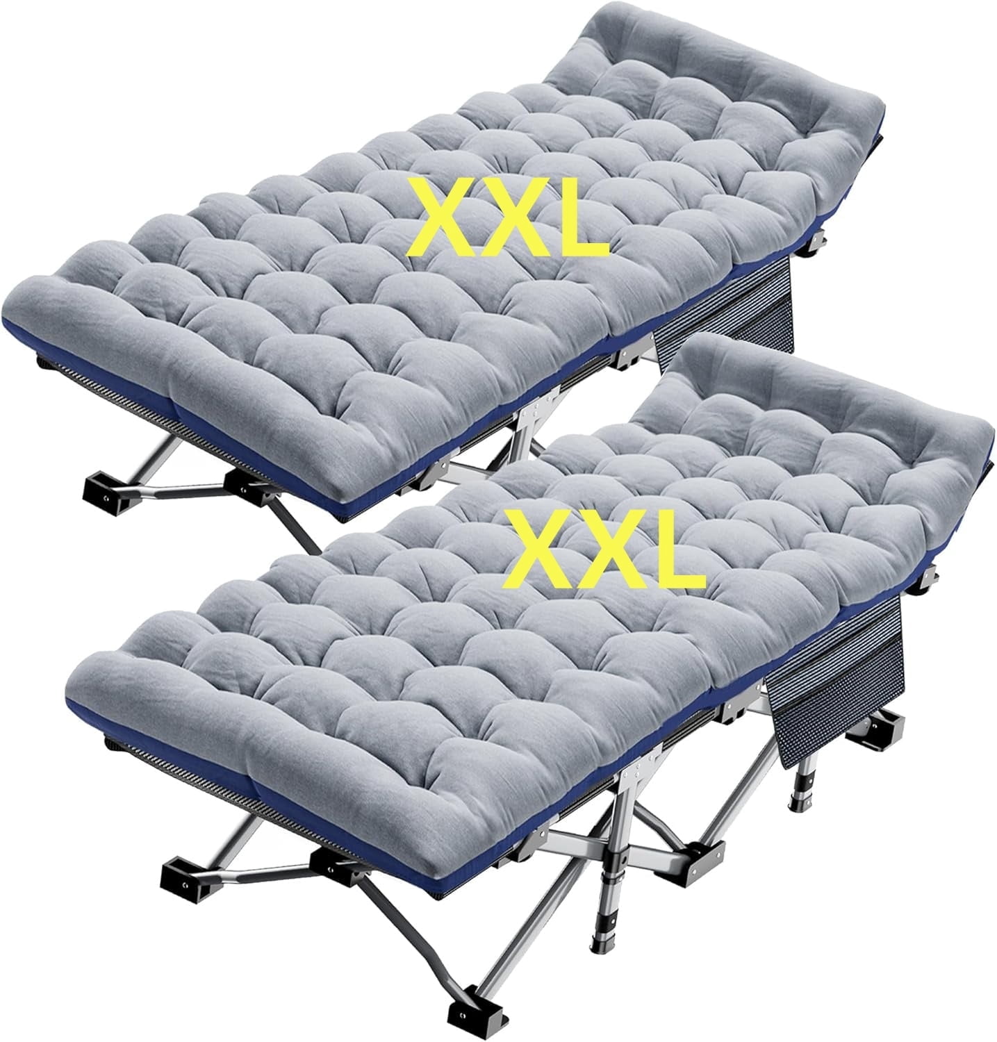 Giantex Lit de Camping Pliant, Lit Pliant Portable avec Cadre en Acier et Tissu Oxford, Lit Léger pour une Personne pour Usage Intérieur et Extérieur, Bleu