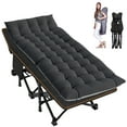 thumbnail image 1 of MOPHOTO XL 75" Portable Folding Bed for Adults, Rollaway Guest Bed Sleeping Cot with Pearl Mattress, Heavy Duty Outdoor Camping Cot, 1 of 10