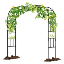 MOPHOTO Garden Arch Trellis for Climbing Plants,87"H Large Garden Trellis OutdoorMetal Plant Support Trellis Archway Arbor Tunnel Trellis for Vegetables Plant Cucumber Trellis Decoration