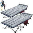 thumbnail image 1 of MOPHOTO 2PK Folding Camping Cot for Adults, XL Portable Folding Bed with Carry Bag & Pearl Mattress, Oxford Strong Heavy Duty Sleeping Cots for Indoor & Outdoor Use, 1 of 8