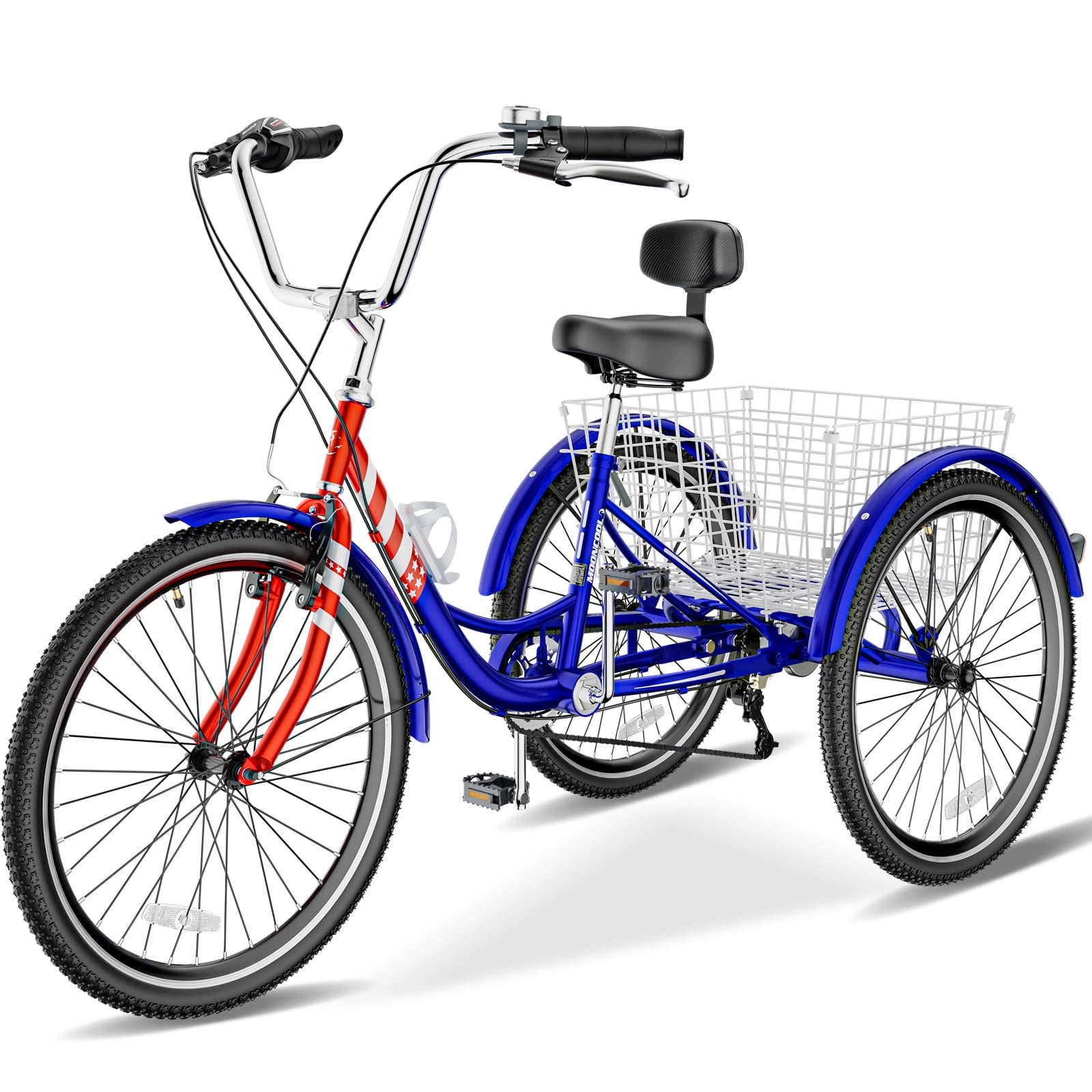 MOPHOTO Adult Tricycle 20 inch 3 Wheel Bicycle,3 Wheel Bikes for Adults