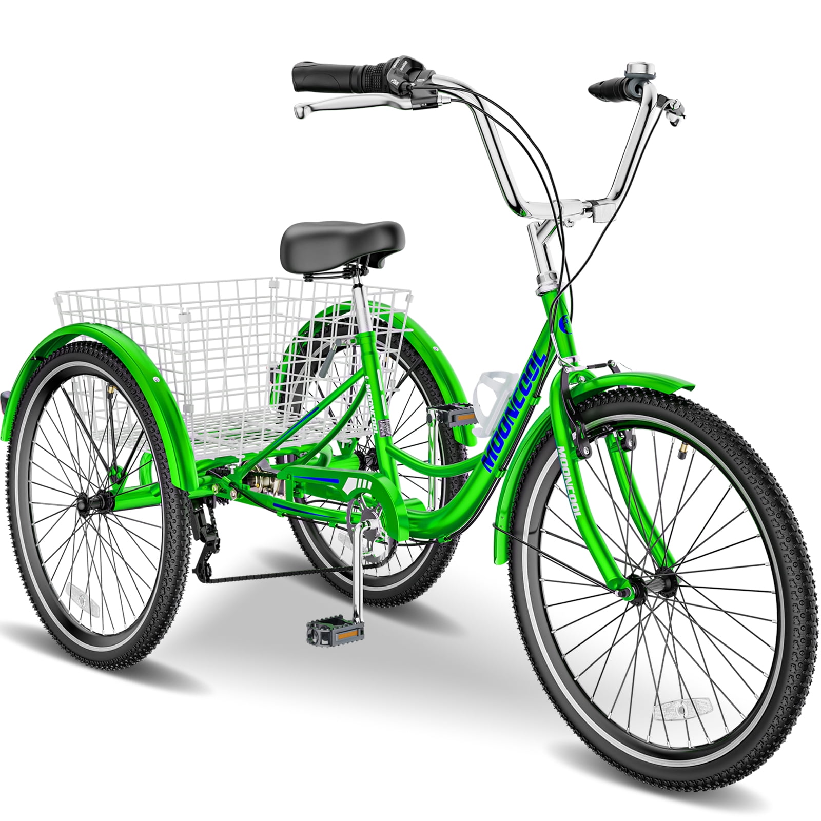 MOPHOTO Adult Tricycle, 7 Speed Trike Bike Cruiser, with 26