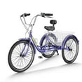 thumbnail image 1 of MOPHOTO 20"/24"/26" Tricycle for Adults Seniors with Big Basket, 7 Speed Low-Step Through Frame 3 Wheel Bikes Suitable for Women, Men for Cycling, Shopping, Exercise, Support up to 350 LBS, 1 of 9