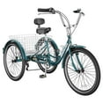 thumbnail image 1 of MOPHOTO Adult Tricycles 3 Wheel 7 Speed Trikes, 26 inch with Big Basket for Shopping, Picnics Exercise Men's Women's Seniors's Cruiser Bike, 1 of 8