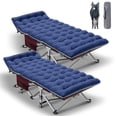 thumbnail image 1 of MOPHOTO 2PK Folding Camping Cot for Adults, Outdoor Portable Camp Bed with Carry Bag, Oxford Strong Heavy Duty Sleeping Cots with Mattress, 1 of 9