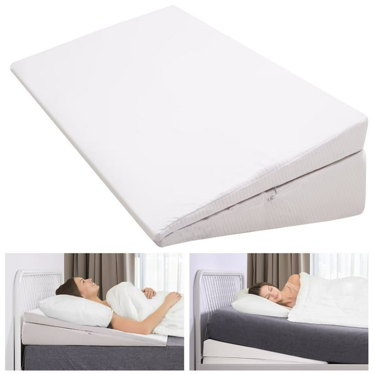 MOPHOTO Bed Wedge Pillow Extra Large Memory Foam Bed Wedge Pillow King Plus 76 32 7.5