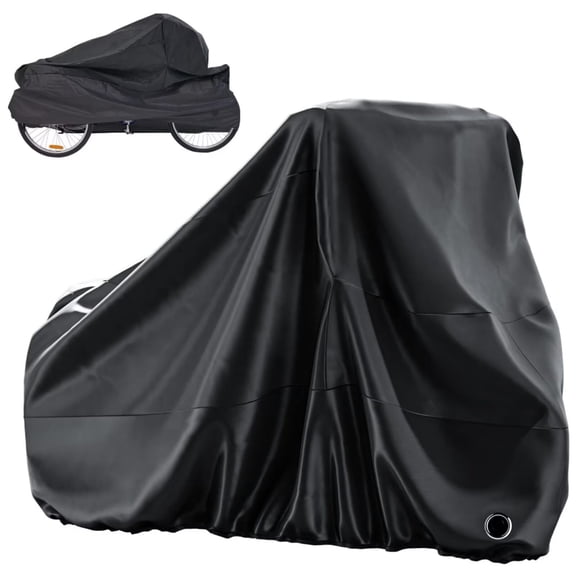 MOPHOTO Bike Cover Adult Tricycle Cover for Outdoor Bicycle Storage, Heavy Duty Waterproof Cover for Tricycle Trike Bikes, 75"Lx30"Wx44"H