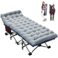 thumbnail image 1 of MOPHOTO Camping Cot for Adults, Portable Folding Bed with Noble Pearl Mattress & Carry Bag, Double Layer Oxford Strong Heavy Duty Sleeping Cots, 1 of 10