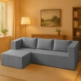 thumbnail image 1 of MOPHOTO Cloud Sectional Couch with Chaise, Comfy L Shaped Chaise Modern Modular Sofa with Deep Seat, Upholstered Couches for Living Room, Bedroom, No Assembly Required, 1 of 12