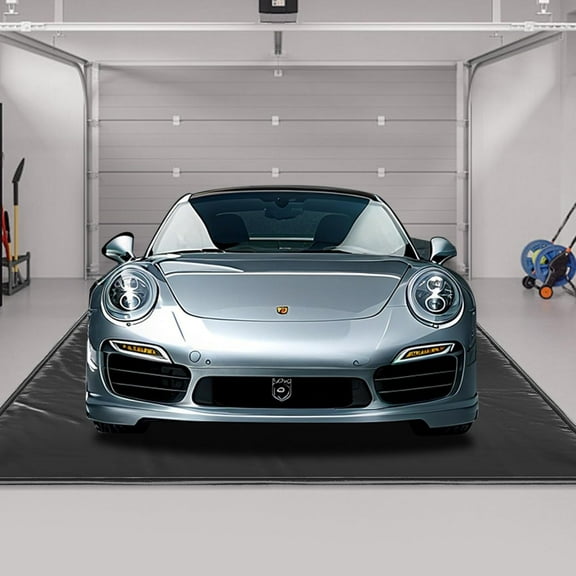 MOPHOTO Containment Mat for Snow Ice Water and Mud Garage Floor Mat Waterproof Garage Floor Mat Garage and Parking Area Floor Protection Cover Mat(240*490cm)