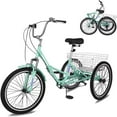 thumbnail image 1 of MOPHOTO Folding Adult Tricycle 7-Speed, 20" Three Wheel Cruiser Bike with Basket, Foldable Tricycle for Women, Men, Seniors,Fold up Adult tricycle, 1 of 13