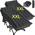 thumbnail image 1 of MOPHOTO Oversized 2PK Folding Camping Cot for Adults, XXL Outdoor Portable Camp Bed with Carry Bag, Oxford Strong Heavy Duty Sleeping Cots with Mattress, 1 of 11