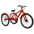 thumbnail image 1 of MOPHOTO Mountain Tricycle 24" 7 Speed MTB, Red Adult Cruiser Trike, Exercise Men's Women's Tricycles, Adult Tricycle, 1 of 8