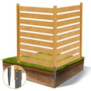 MOPHOTO Outdoor Wood Fence Panels Fence Privacy Screen, Air Conditioner Fence Trash Can Fence Pool Equipment Enclosure Fence, Fence Panels for Outside, 38" W x 42" H, 2 Panels