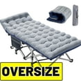 thumbnail image 1 of MOPHOTO XXL Oversized 78"*32" Portable Folding Bed for Adults, Heavy Duty Outdoor Camping Cot with with Mattress, Rollaway Guest Bed Sleeping Cot with Carry Bag, Support 900 bls, 1 of 7