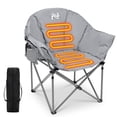 thumbnail image 1 of MOPHOTO Oversized Heated Camping Chair,Patio Lounge Chairs with 3 Heat Levels,Portable Folding Heated Chair Round Moon Saucer Folding Lawn Chair, 1 of 8