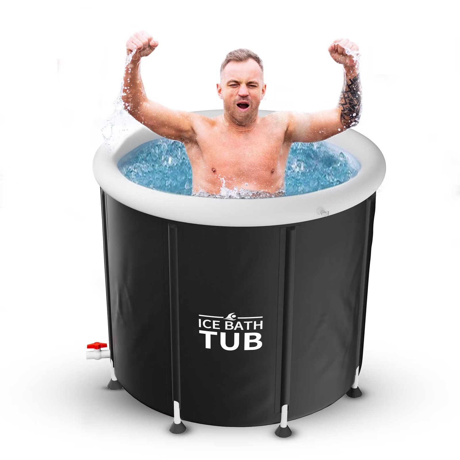 MOPHOTO Oversized Ice Bath Tub for Athletes, Inflatable Portable