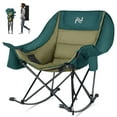 thumbnail image 1 of MOPHOTO Oversized Rocking Camping Chair, Full Padded Patio Chair Support 400 lbs, Portable Foldable Outdoor Rocker Chair with Cup Holder, Side Pocket and Carry Bag for Camping, Backyard, Green, 1 of 9