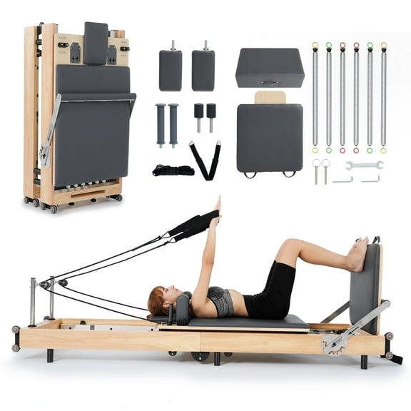 MOPHOTO Pilates Reformer-Glonerle Pilates Reformer Machine with Springs-Foldable Pilates Machines for Home Use and Studio-Pilates Equipment