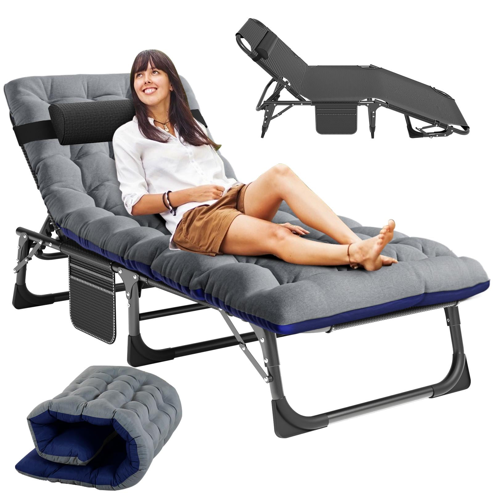 MOPHOTO Patio Lounge Chair with Cushion Heavy Duty Liberia Ubuy