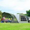 thumbnail image 1 of MOPHOTO SUV Tents for Camping 6-8 People, 10x10ft SUV Tent Attachment for Camping with Screen Room & Awning, Pop Up Tailgate Tent, 210D Oxford PU 3000mm Waterproof 4 Season Car Tents, 1 of 9