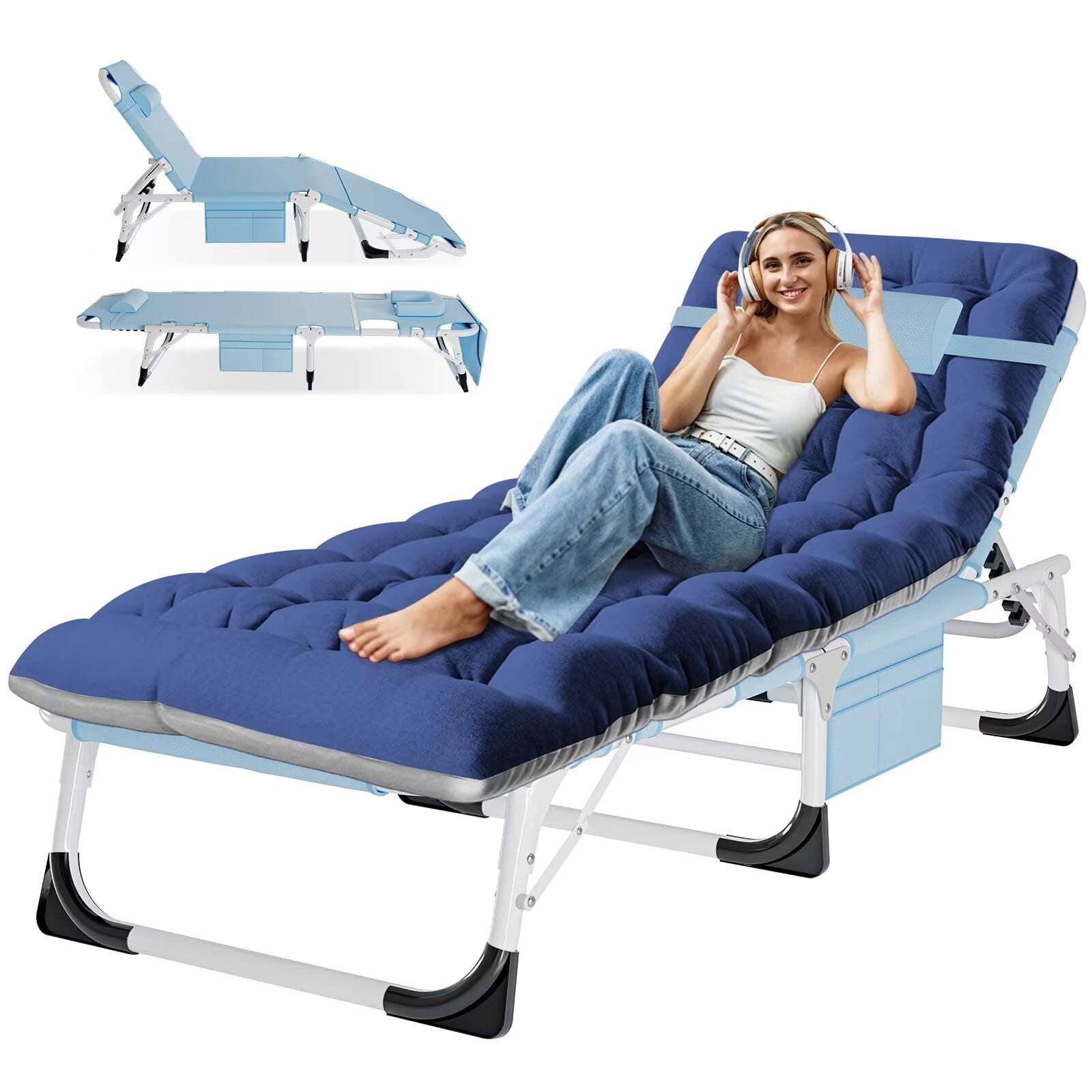 MOPHOTO 5Position Recliner Lounge Chair, Foldable & Portable, Indoor