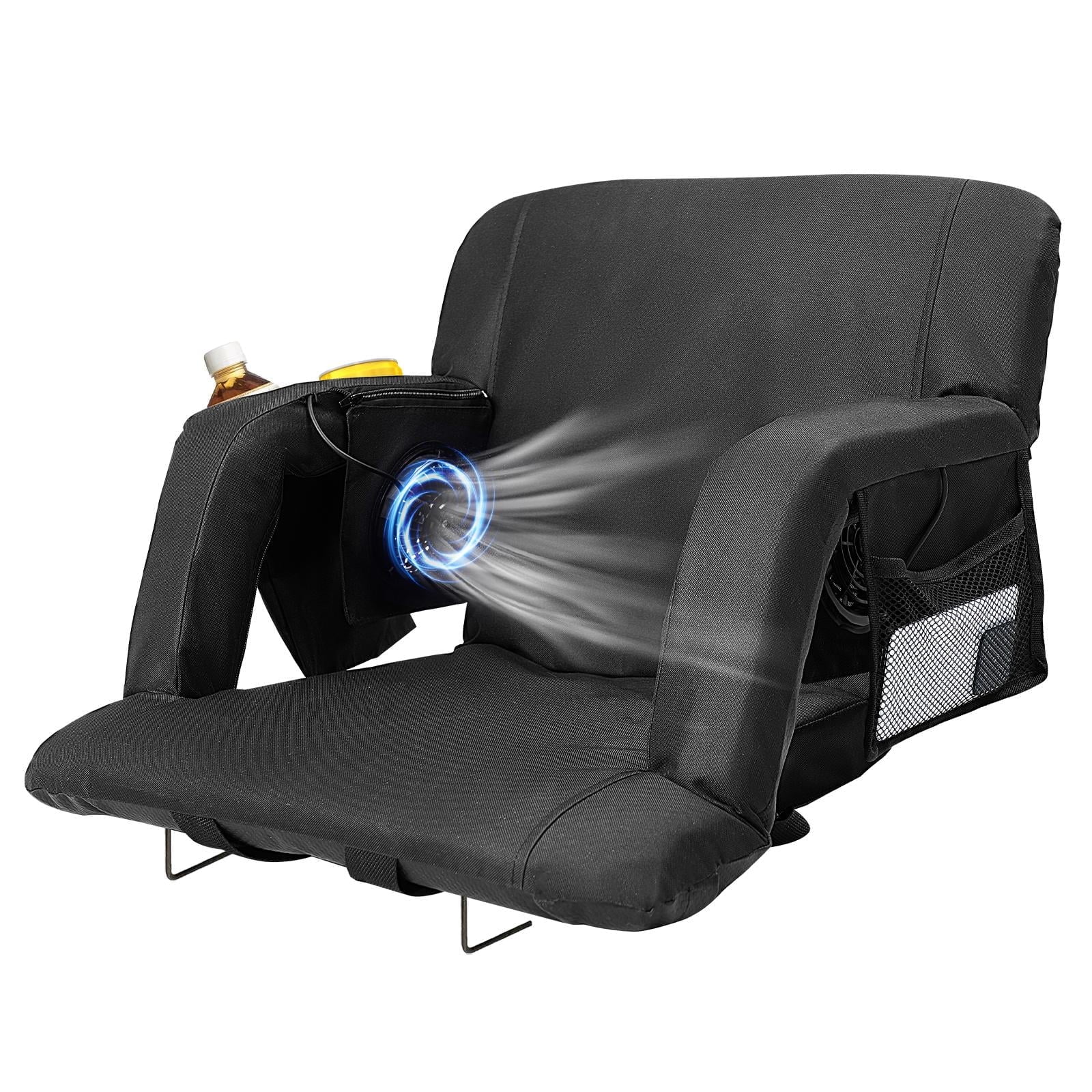 MOPHOTO Oversized Stadium Seats w/Fans,Foldable Stadium Seats with