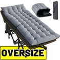 thumbnail image 1 of MOPHOTO Upgraded Oversized 78"*32" XXL 
 Heavy Duty Outdoor Camping Cot with Mattress, Portable Folding Bed for Adults Support 900 Bls, Rollaway Guest Bed Sleeping Cot with Carry Bag, 1 of 9